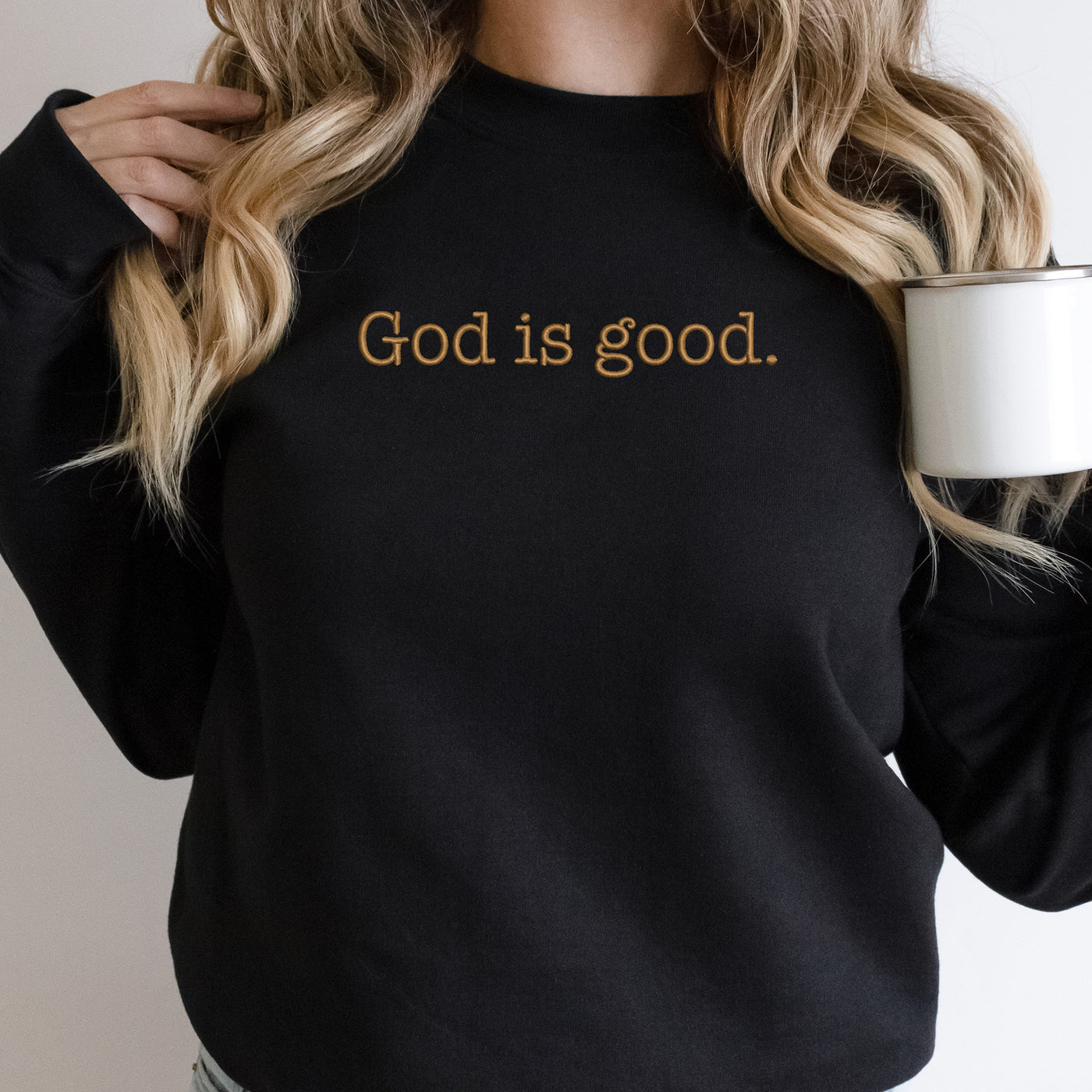 God is Good Embroidered Sweatshirt 5