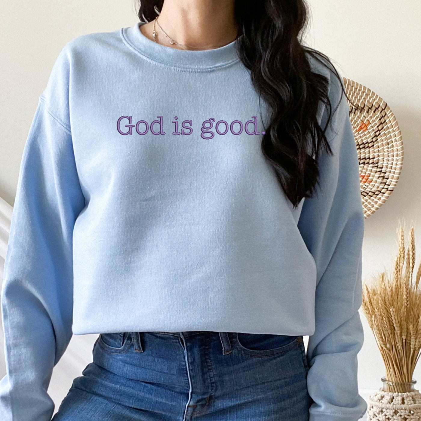 God is Good Embroidered Sweatshirt 4