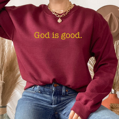 God is Good Embroidered Sweatshirt 6