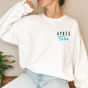 Apres Ski Embroidered Sweatshirt-White