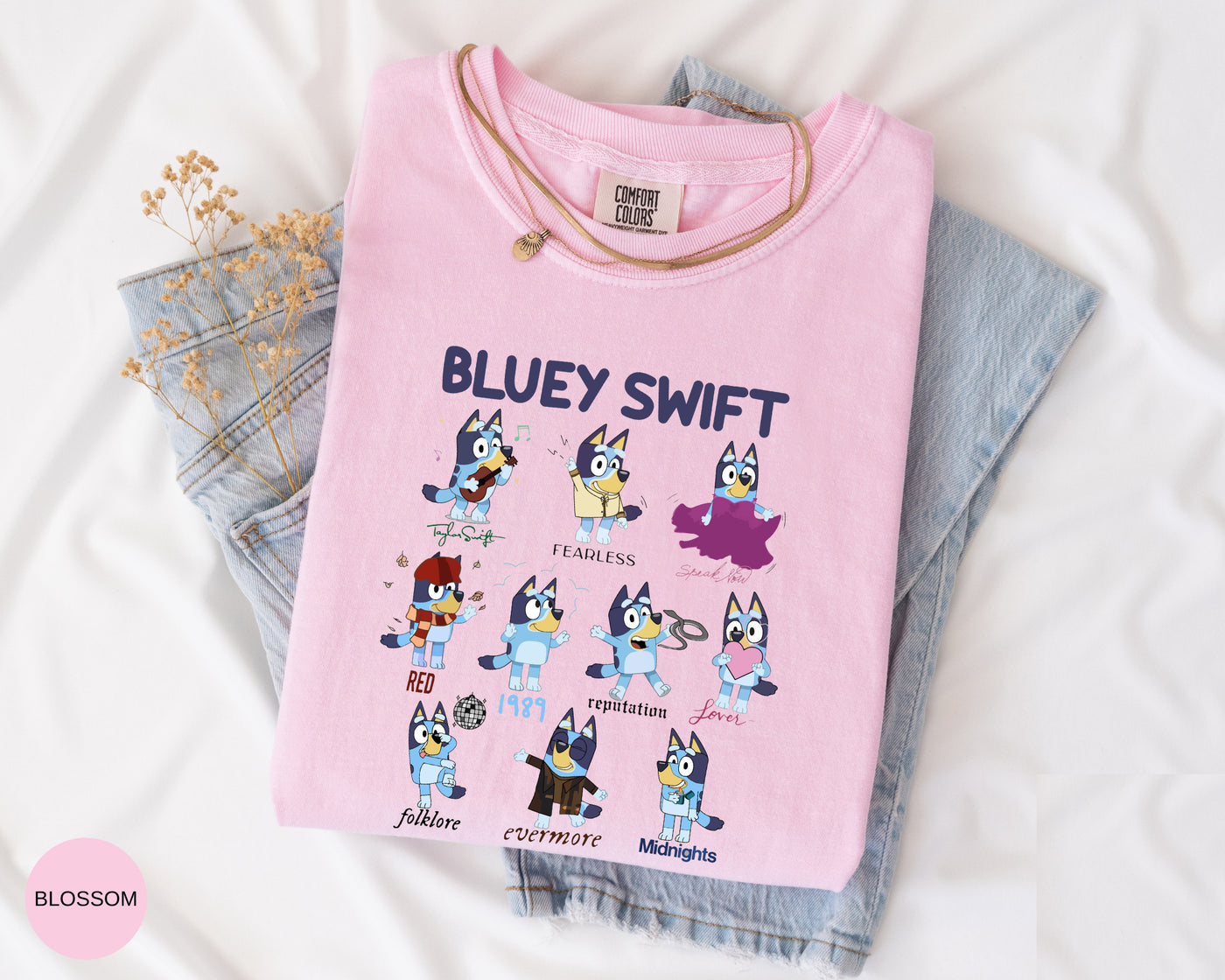 Blue Swiftie Merchandise T-Shirt - Dog Tour Edition - Music New Album Blue Dog - CC0189