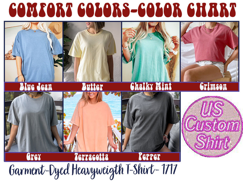 Custom Comfort Colors Mrs. Embroidered T-Shirt, Hubby Wifey Shirt, Gift for Bride, ES035