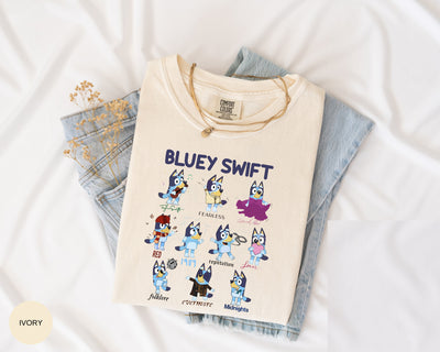 Blue Swiftie Merchandise T-Shirt - Dog Tour Edition - Music New Album Blue Dog - CC0189