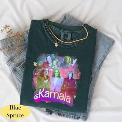 I'm With Kamala t-shirt comfort colors blue spruce color