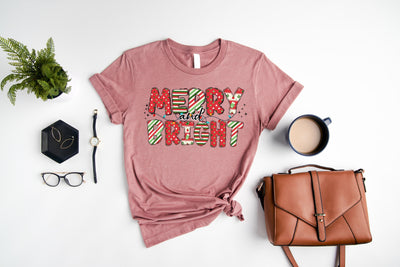 Christmas Lights Heather mauve T-Shirt