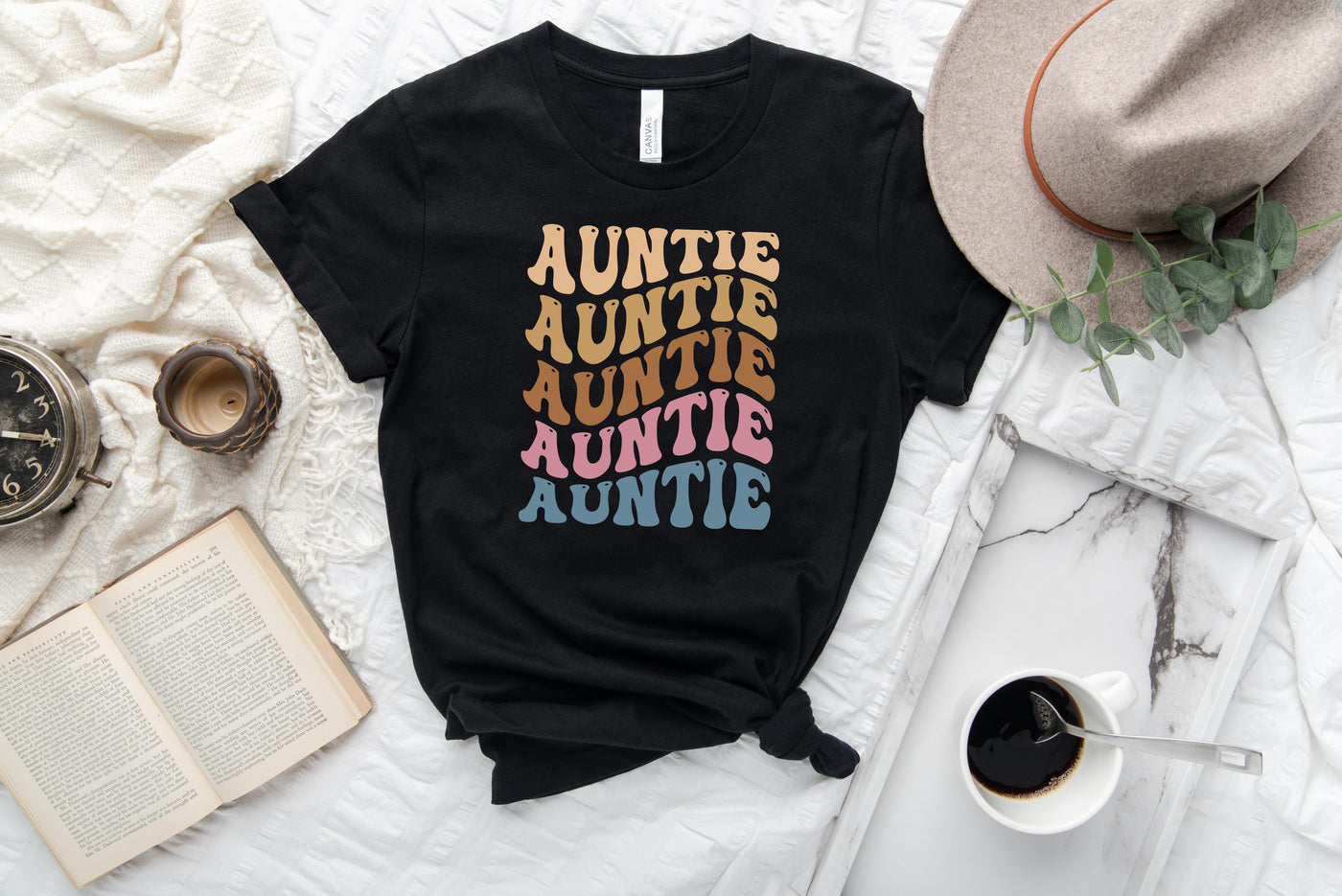 Retro Auntie black T-Shirt