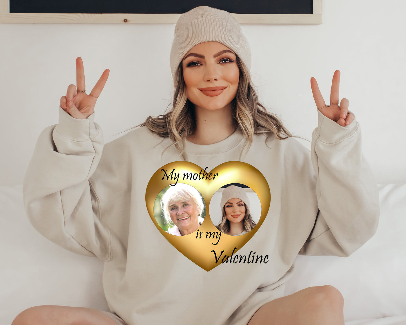 Custom Valentine's Day Sweatshirt, Personalized Love Sweatshirt, Valentine's Day Gift Sweatshirt My mother is my valentine