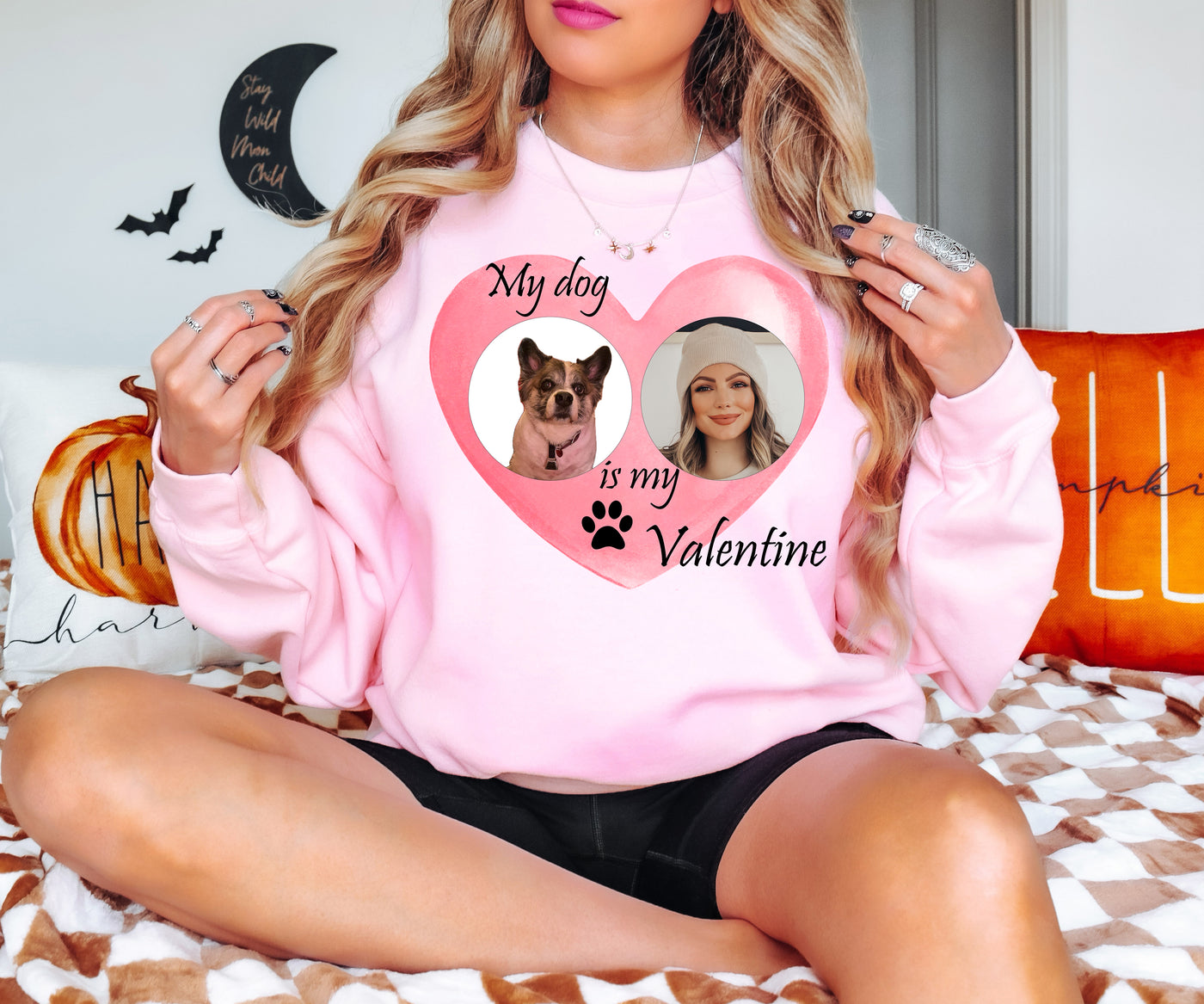 Custom Valentine's Day Sweatshirt, Personalized Love Sweatshirt, My dog is my valentine