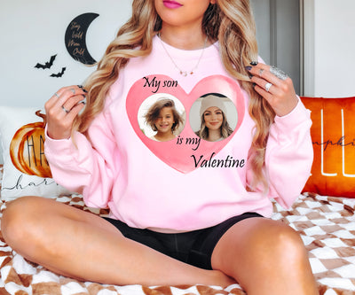 Custom Valentine's Day Sweatshirt, Personalized Love Sweatshirt, My son is my valentine