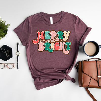 Boho Merry & Bright T-Shirt heather maroon