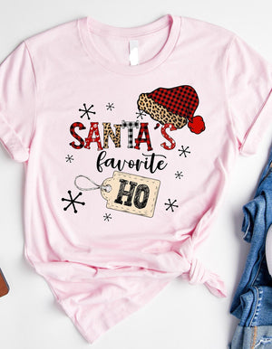 a t - shirt that says santa&#39;s favorite ho