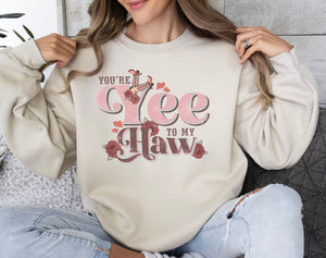 Yee Haw Valentine's Day Sweatshirt Hoodie, Sand color