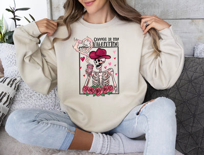 Skeleton Crew Coffee Lovers Sand color Sweatshirt and Hoodie