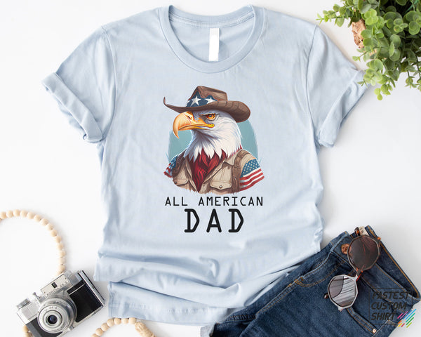 a t - shirt with an eagle wearing a cowboy hat