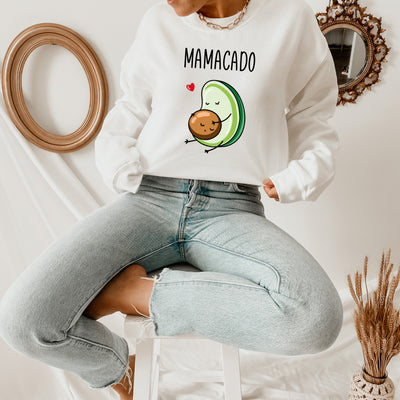 Mamacado Pregnancy Announcement white Sweatshirt