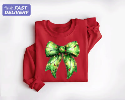 Grincmas Coquette Bow Shirt RED SWEATSHIRT