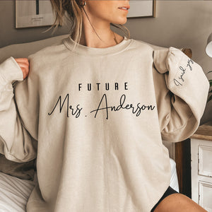 Future Mrs. Sweatshirt sand color